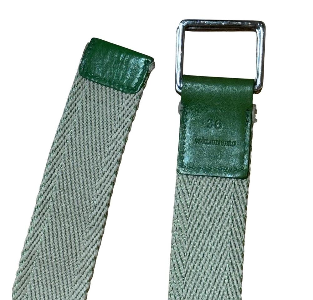 Vintage W. Kleinberg Canvas & Leather Belt | Size 36